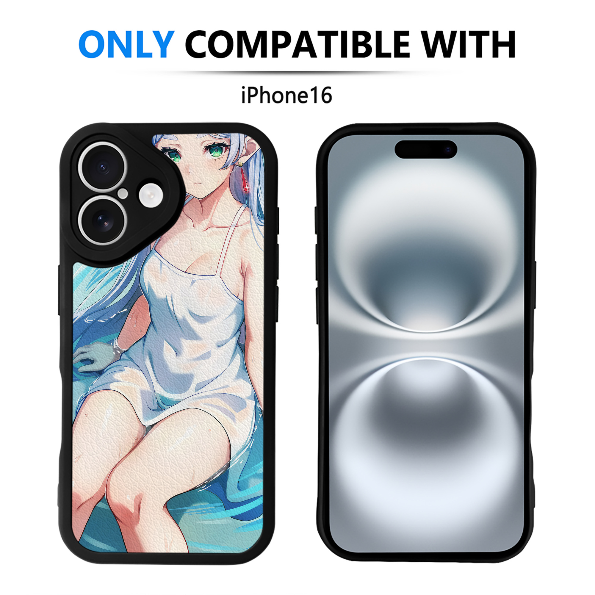 （画像用） 葬送のフリーレン Frieren 【iPhone 16シリーズ対応】シリコンスマホケース（レザー調） 材質：シリコン